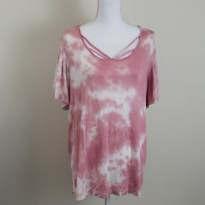 ALKAMY 1X RED VINTAGE SHORT SLEEVE TOP